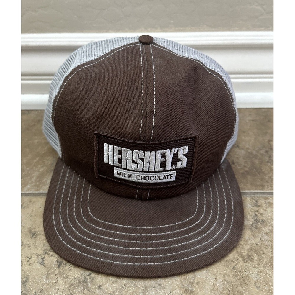 Vintage Hershey's Milk Chocolate Hat Snapback Mesh Trucker Patch K-Products USA